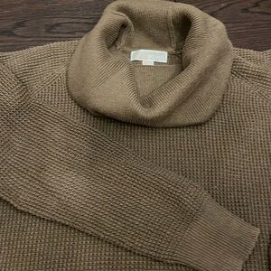 Michael Kors olive green cowl neck sweater